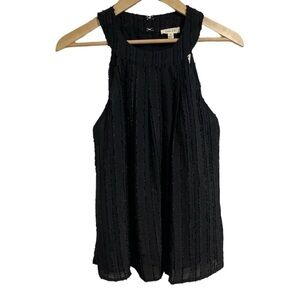 GILLI black blouse NEW with tag lined small halter style‎